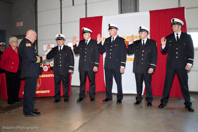 Prospect Heights Fire Protection District promotion ceremony for new lieutenants